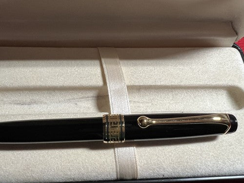 Aurora Stylo-Plume Sphère Auroloid Optima Noire Profils Laminés Or Garantie 