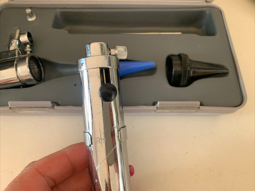 🔴 GOWLLANDS OPHTHALMOSKOP, VINTAGE MEDIZINISCHER DIAGNOSESET MIT ETUI 