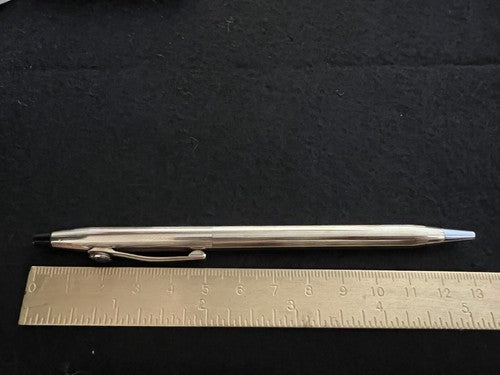 Cross Stylo-Plume Sphère Eland Plaqué Or Avec Emblème Écrit Avec Boîte Vintage