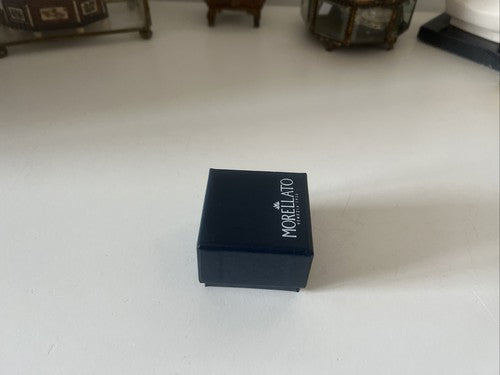 🔴 MORELLATO scatola gioielli: anello gemelli ciondolo pendente blu con nastrino