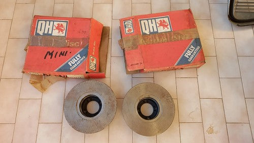 🔴 MINI 2 DISCHI anteriori freno QH per auto ORIGINALI D’EPOCA