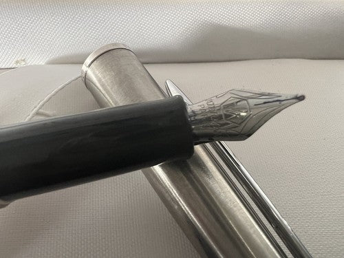 🔴 WATERMAN penna stilografica cromata Hemisphere scrive a cartuccia