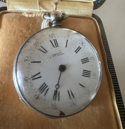 🔴 RENAULT orologio tasca ARGENTO 800 cilindri da revisionare parti vintage