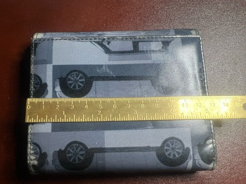 Mini Portefeuille Unisexe Gris Logo Voiture De Collection Vintage