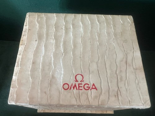 🔴 OMEGA box scatola orologio polso astuccio cofanetto con nastro rosso