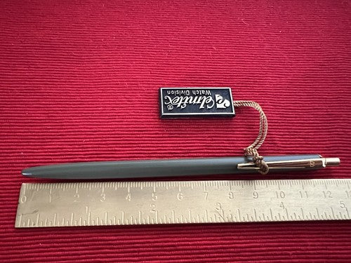 🔴 ELMITEX penna sfera by Montegrappa lacca verde militare a pulsante vintage