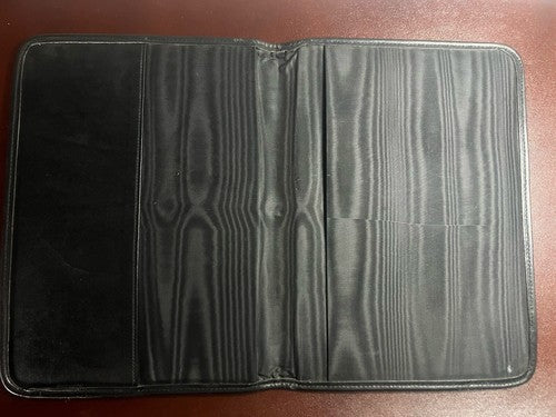 🔴 BURBERRY porta agenda tessuto check interno seta moirè nera ORIGINALE vintage
