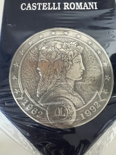 🔴 Wappenmedaille LIONS CLUB ROMA Castelli Romani KUPFER SILBER nummeriert 1991/92 