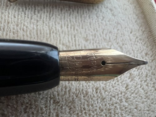 🔴 WATERMAN'S penna stilografica Ideal leva placcate ORO 18 KT scrivono vintage