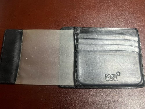 🔴 MONTBLANC portafoglio uomo porta carte credito banconote documento astuccio