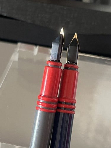🔴 WATERMAN penne stilografiche BLU punta FF GRIGIO punta F scrivono vintage