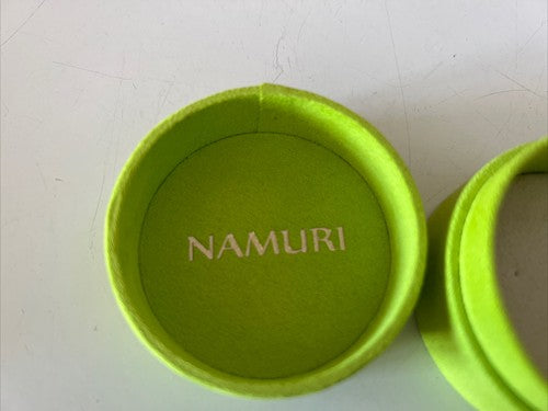 Namuri Boîte Bijou Boucles D'Oreilles, Anneau Floqué Vert Logo Intérieur Et 