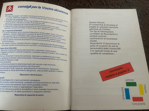 Citroen BX 11-14-16 Livret Voiture Utilization et Entretien Original Vintage 