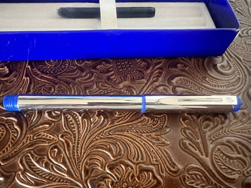 Waterman Stylo-Plume Stylo à Plume Seduction Chrome Profils Bleu à Cartouche