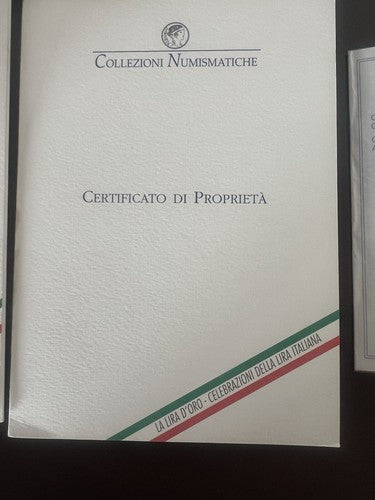 🔴 LA LIRA D'ORO scatola moneta con diamante astuccio custodia GARANZIA