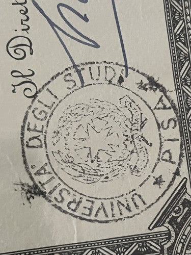 🔴 Laurea REPUBBLICA ITALIANA CHIMICA luglio 1952 timbri francobolli ORIGINALE