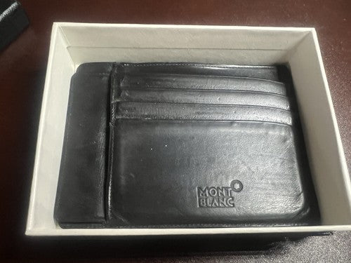 🔴 MONTBLANC portafoglio uomo porta carte credito banconote documento astuccio