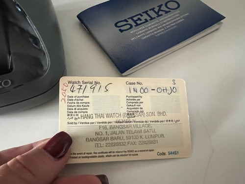 🔴 SEIKO box scatola orologio uomo con garanzia libretto cofanetto vintage
