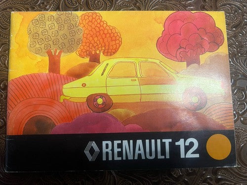 Renault 12 Livret Voiture Utilisation et Entretien Vintage Original 1973