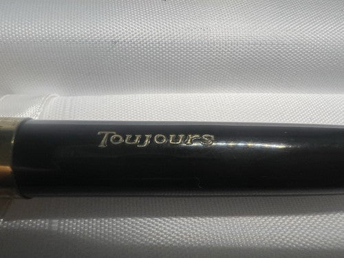 🔴 TOUJOURS penna stilografica PISTONE cappuccio laminato oro scrive vintage