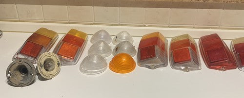 Fiat 500 F N.12 Pièces Feux Arrières avant et Arrière D'Époque