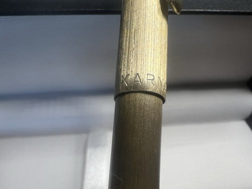Karnak 50 Pen Sphere Satin Gold Trim Polished Marking Vintage