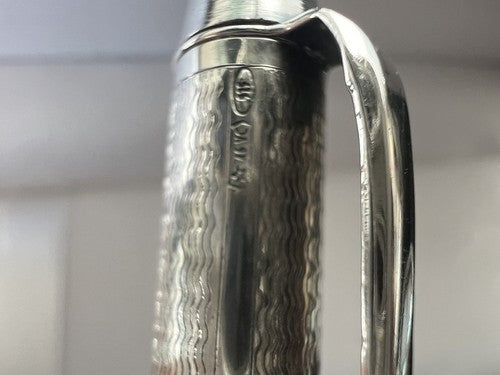 🔴 Penna sfera ARGENTO MASSICCIO 925 cesellata bassorilievo guillocchè 14