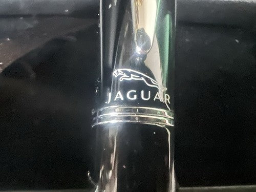 🔴 JAGUAR penna sfera lacca nera profili cromati garanzia ed astucci NUOVA