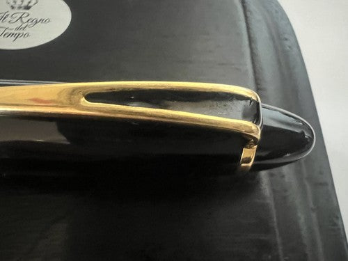 Aurora Pen Sphere Roller Ipsilon Totally Black Gold Marking Roller 