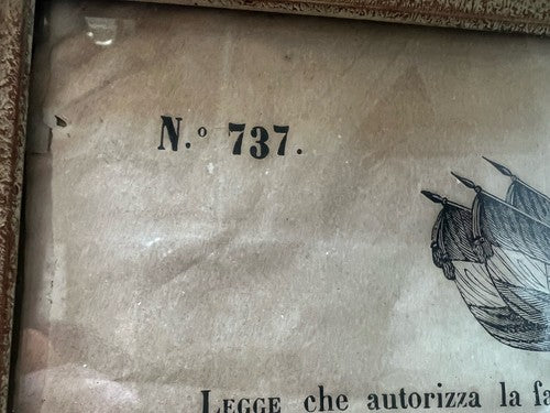 🔴 VITTORIO EMANUELE II legge conio monete 5 10 centesimi 1862 quadro ORIGINALE