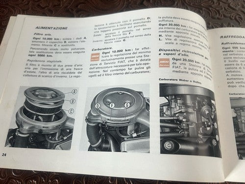 Fiat 128 Booklet Car Use Maintenance Italian Original Vintage