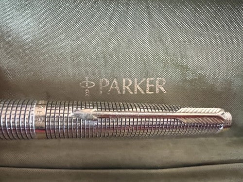 Parker 75 Stylo-Plume Stylo à Plume Argent Solide Sonnet Plaqué Or 