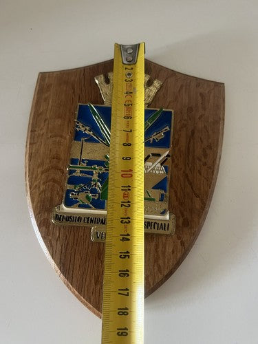 🔴 Militärwappen ZENTRALES LAGER FÜR SPEZIALMATERIALIEN VERONA Holz Metall 