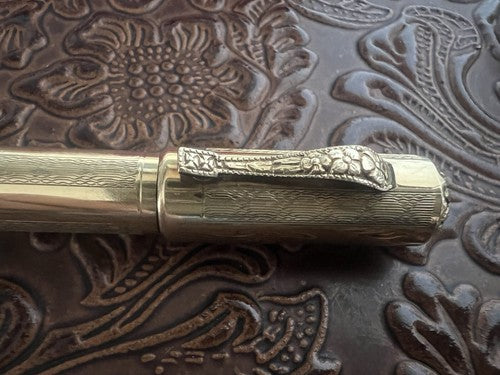 Ideal Stylo-Plume Stylo à Plume Rétractable Or 14KT Fonctionne Vintage B