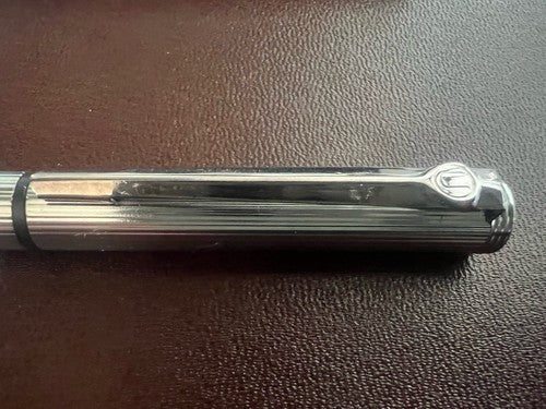 Universal Stylo-Plume Sphère Métal Chrome Écrit Avec Trousse Vintage