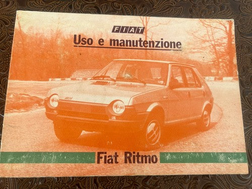 Fiat Ritmo Bedienungsanleitung, Wartung, Italienisches Original, Vintage 