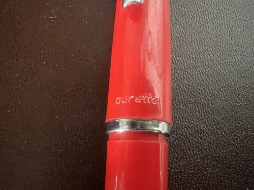 Auretta Pen Fountain Pen By Aurora Red And Cartridges Vintage 1970 