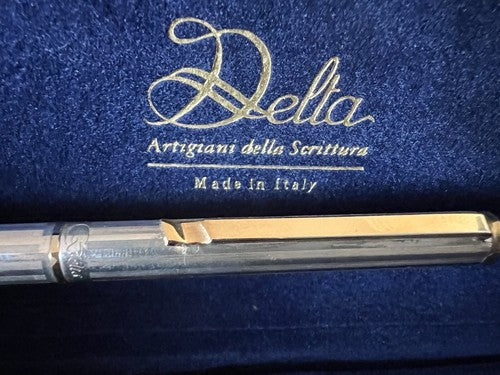 Delta Stylo-Plume Stylo à Plume Argent Massif 925 Cartouche Rechargeable