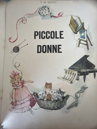 🔴 Buch LITTLE WOMEN, Alcott, farbiger Karton, L 24 H 32, VINTAGE 