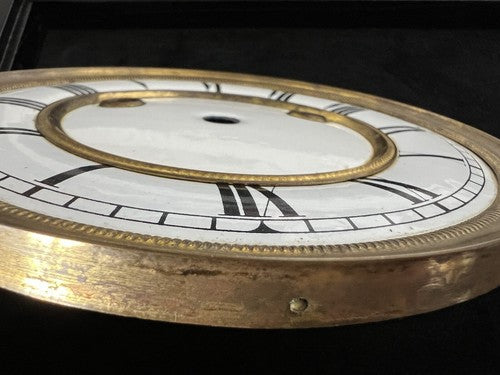 🔴 QUADRANTE orologio pendolo muro parete smalto doppio bordo ottone perni