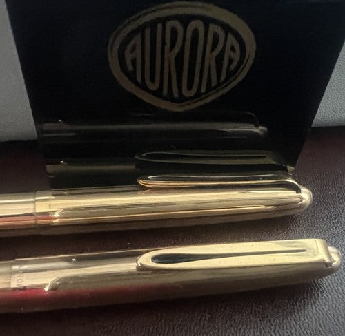 AURORA Ballpoint Pen And Mechanical Pencil Set AQUILA Vintage Gold 