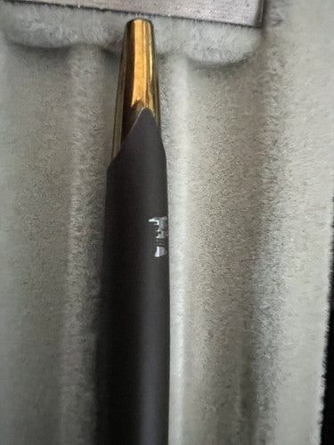 🔴 PARKER penna sfera lacca marrone con profili dorati scrive astuccio vintage