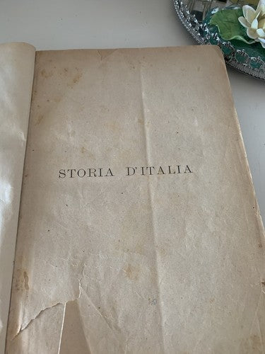 Livre Storia D'Italia Illustré Imprimé Partir Peuple Stefanoni Antique 1890