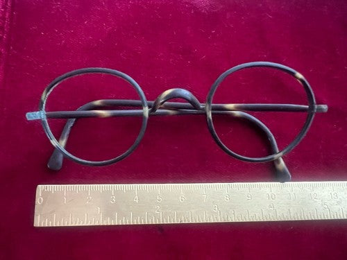 🔴 Montatura OCCHIALI ANTICHI metallo bachelite leggeri Chaplin 1800 n.3