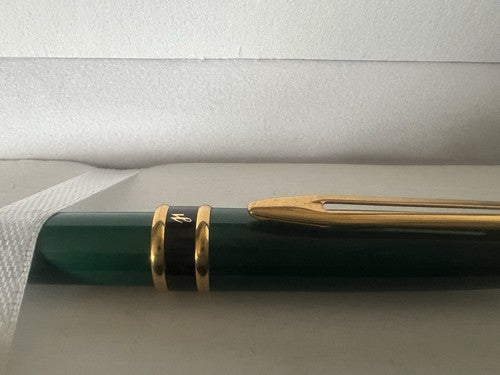 🔴 WATERMAN penna sfera resina verde smeraldo Emisphere francese scrive