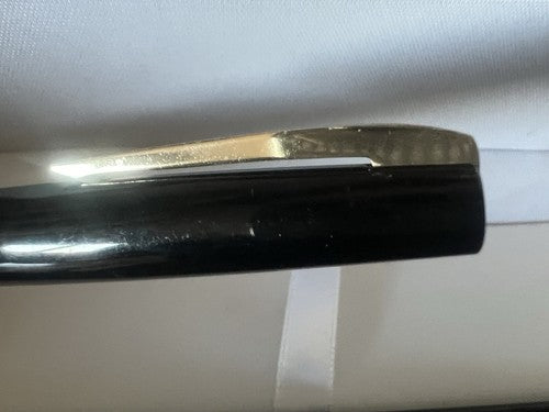 🔴 PILOT penna stilografica nera pennino F profili dorati scrive vintage 1970