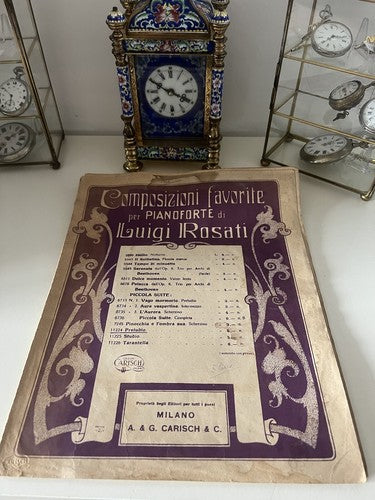 Sheet Musical Luigi Rosati Composition for Piano Milano Early 900