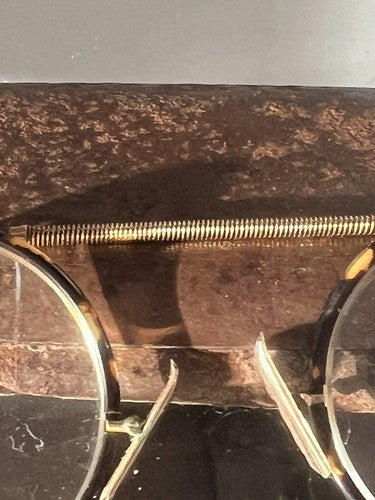 🔴 OCCHIALI teatrali di scena con custodia in metallo inizi 900 vintage