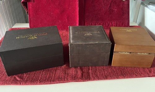 🔴 PHILIP WATCH watch boxes cases set of 3 CASES with cushions
