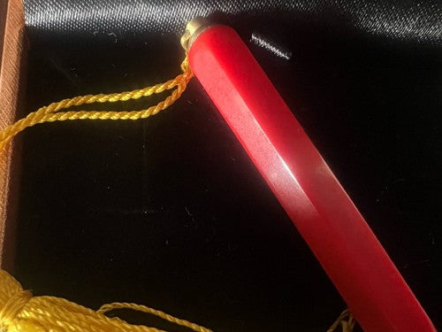 🔴 ROTER Bakelit-Druckbleistift, Bogen, Druckmine, schreibt im Vintage-Stil 